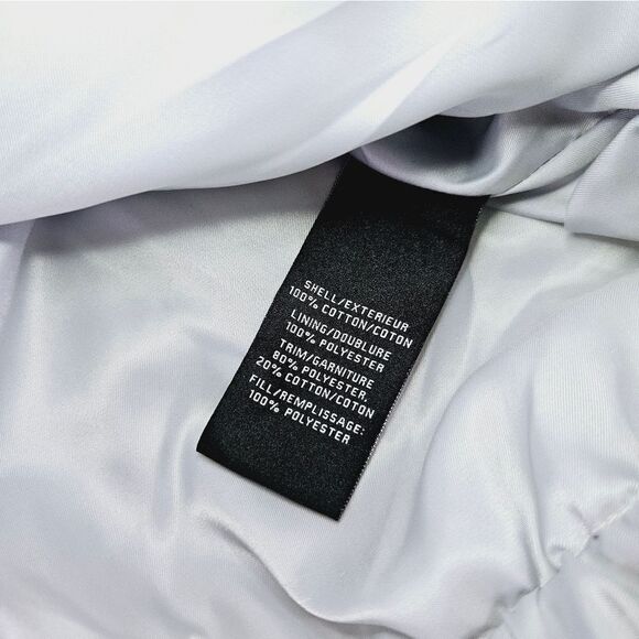 7 for All Mankind Quilted Paisley Pastel Patchwork Zip Up Puffer Jacket Coat L - Picture 13 of 13